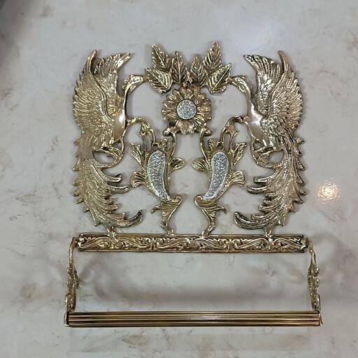 جاحوله ای برنجی طرح ققنوس نگین دار کد 251 جاحوله ای برنز